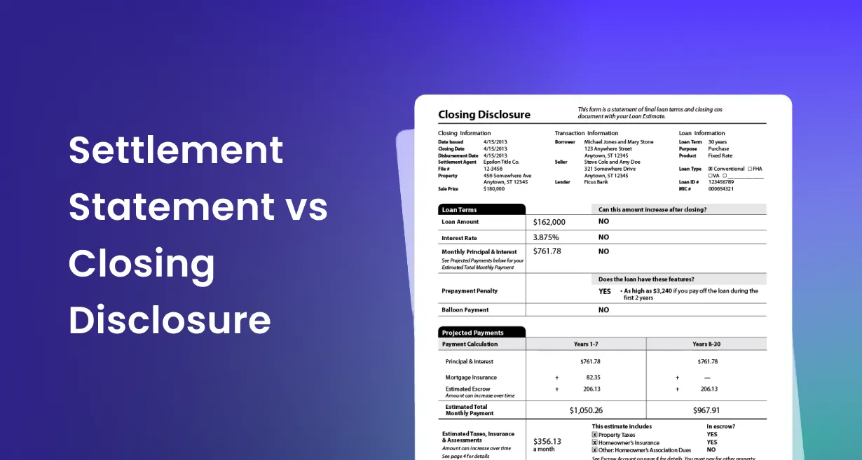 Settlement Statement & Closing Disclosure - What's The Difference