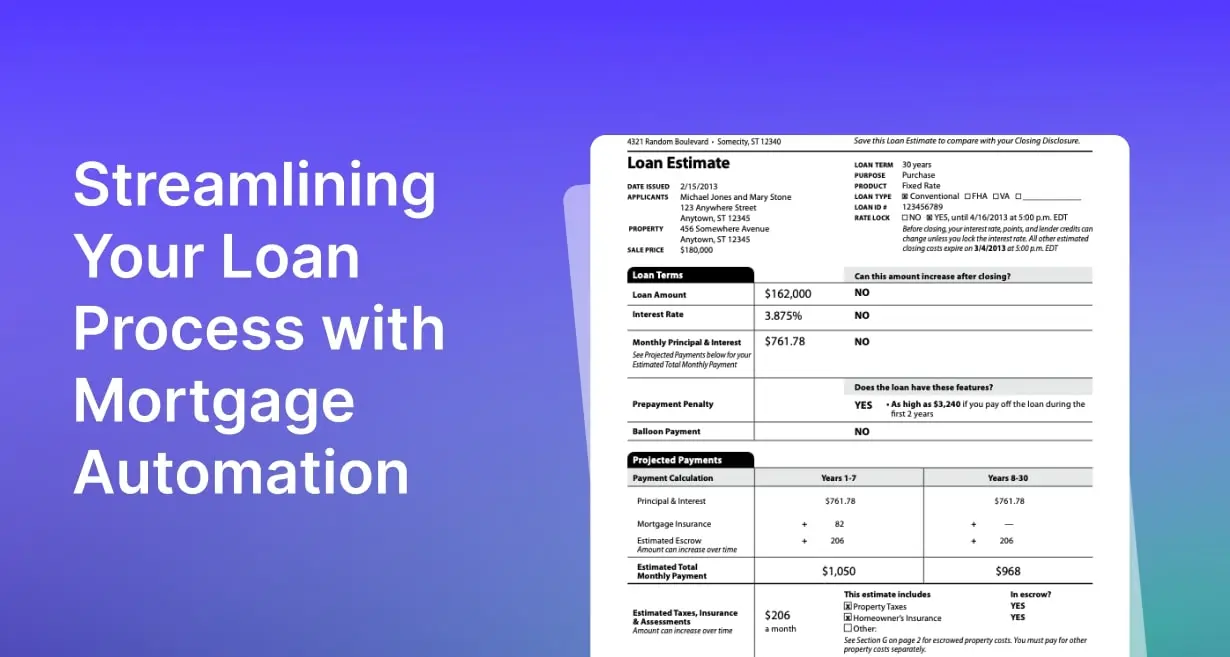 Loan Process with Mortgage Automation