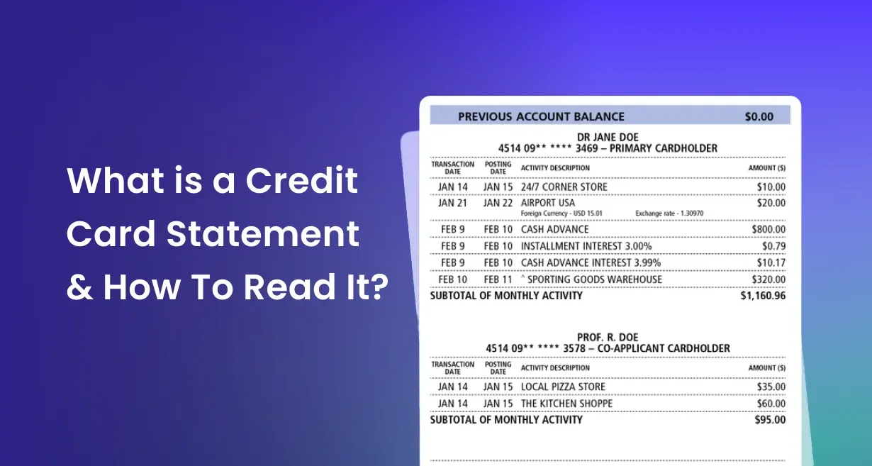 Credit Card Statement